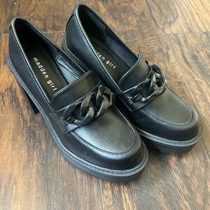 Madden girl heeled loafers women’s size 9: lightly worn